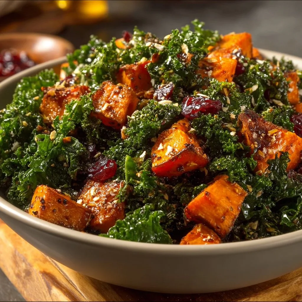 Roasted Sweet Potato Kale Salad 21 Roasted Sweet Potato Kale Salad