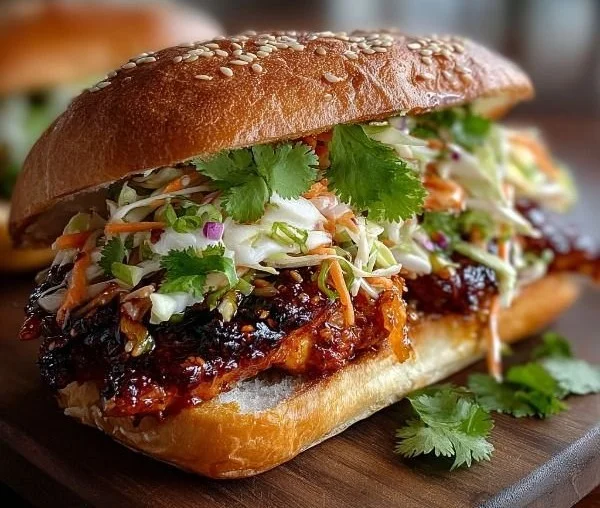 Spicy Korean BBQ Chicken Sandwich 31 Spicy Korean BBQ Chicken Sandwich with Crispy Slaw