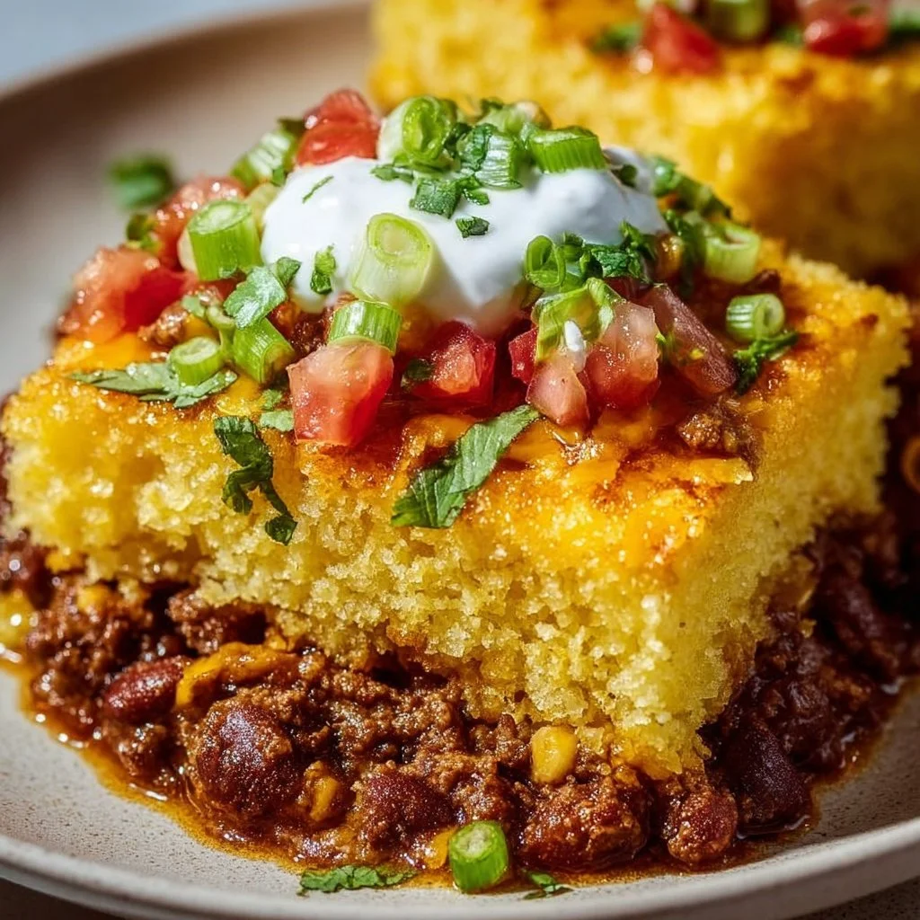 Texas Tamale Pie 4 Delicious Texas Tamale Pie with spiced meat and cornbread crust