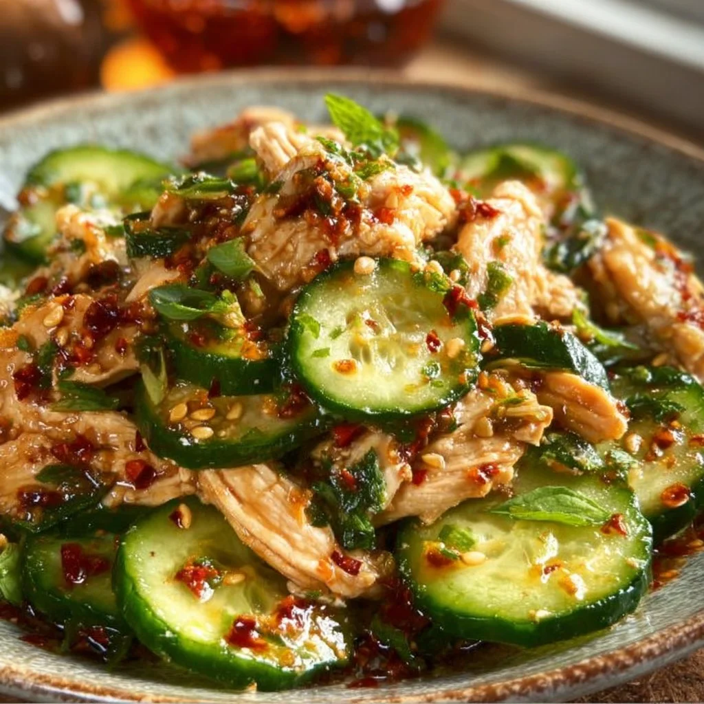 Thai Cucumber Salad with Chicken 22 Thai Cucumber Salad with Chicken