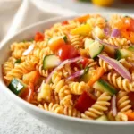 Zesty Salad Supreme Pasta Salad with fresh ingredients and vibrant colors