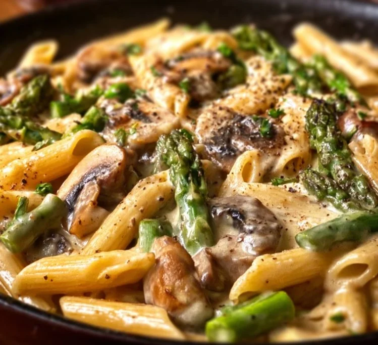 Asparagus Chicken Penne 33 Creamy Mushroom and Asparagus Chicken Penne