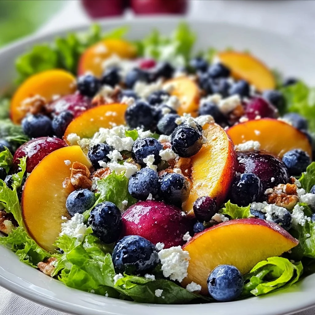 Blueberry Peach Feta Salad 25 Blueberry Peach Feta Salad