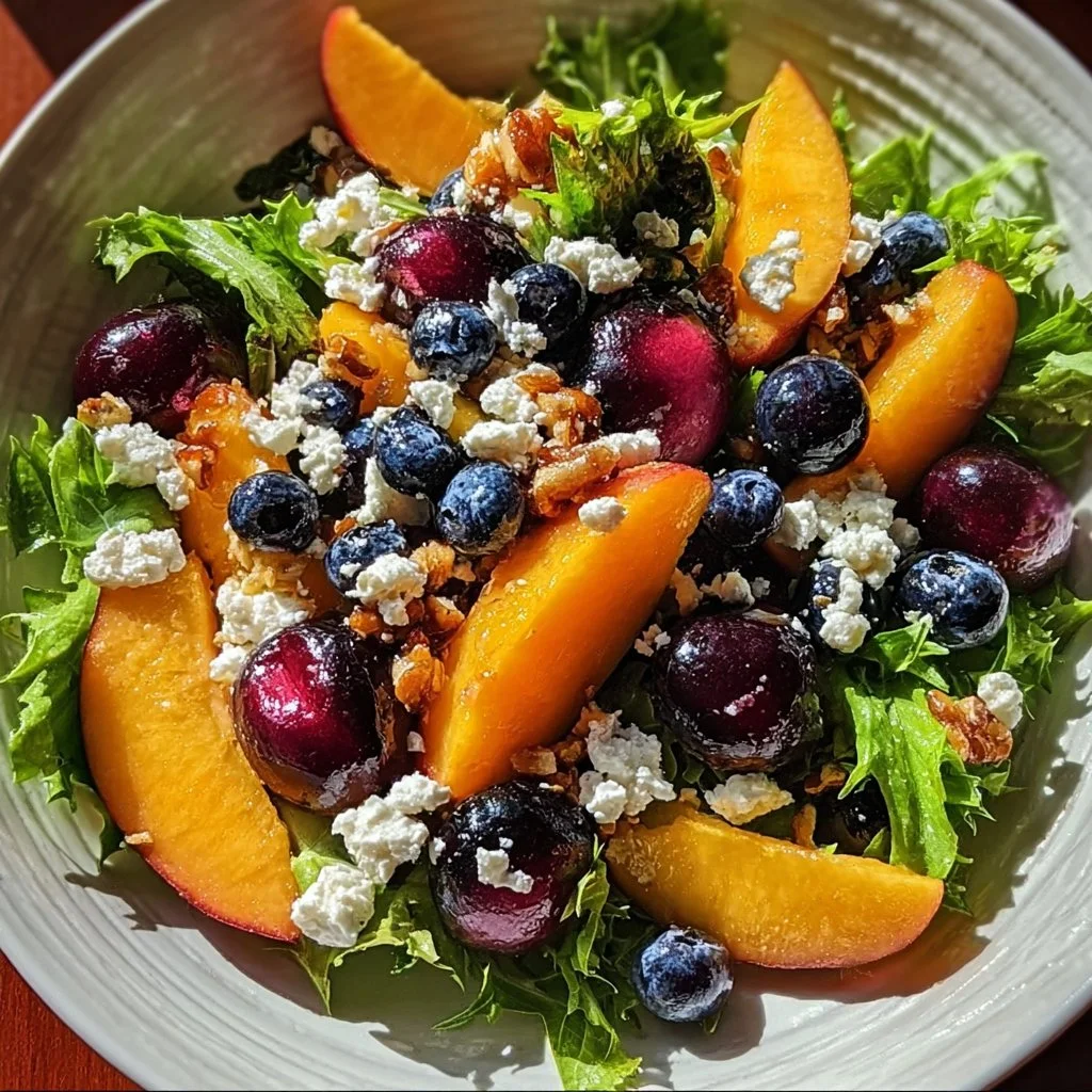 Blueberry Peach Feta Salad 26 Blueberry Peach Feta Salad