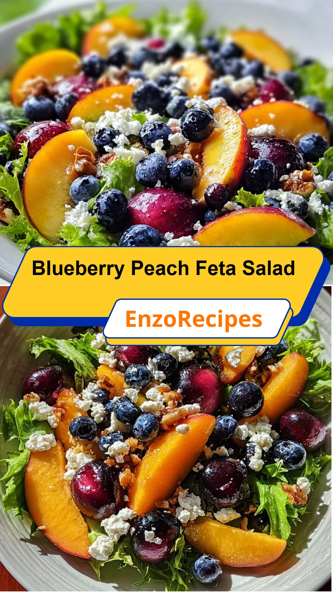 Blueberry Peach Feta Salad 29 Blueberry Peach Feta Salad