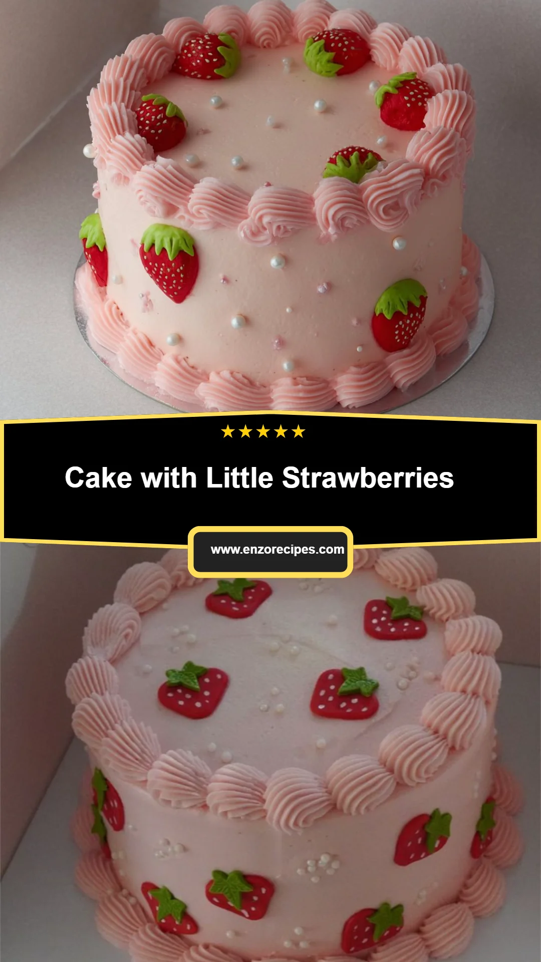 Cake with Little Strawberries 25 Cake with Little Strawberries