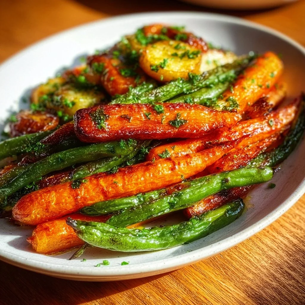 Crispy Roasted Carrots 6 Crispy Roasted Carrots and Green Beans