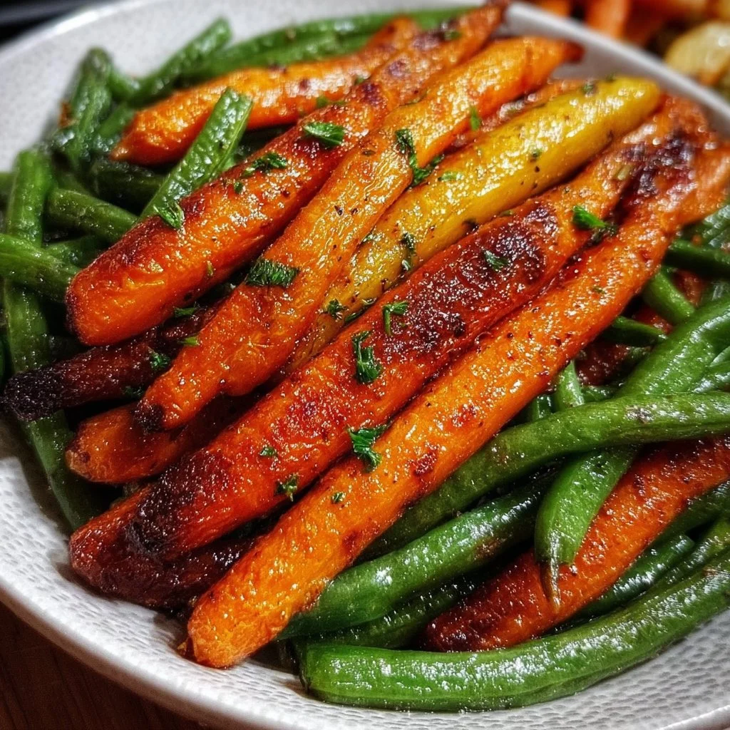 Crispy Roasted Carrots 7 Crispy Roasted Carrots and Green Beans