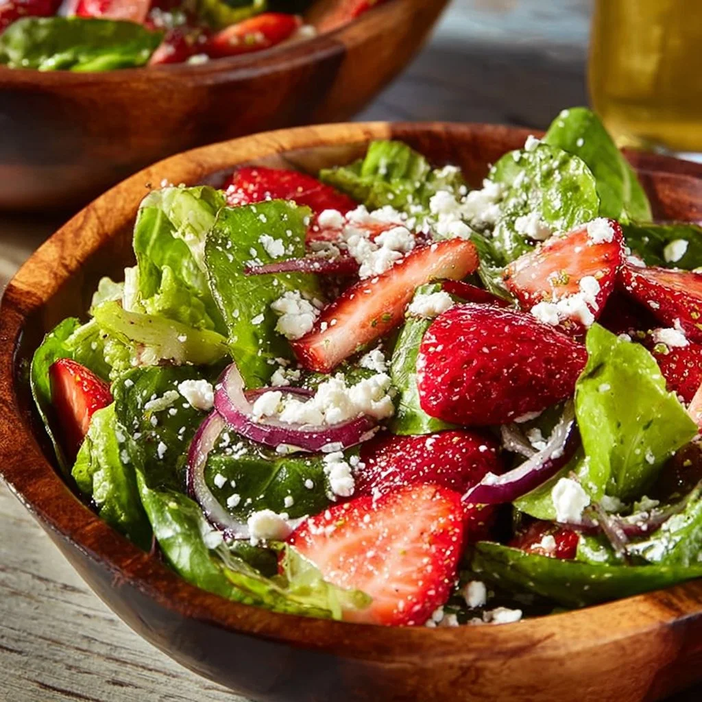 Crunchy Strawberry Salad 25 Crunchy Strawberry Romaine Feta Salad