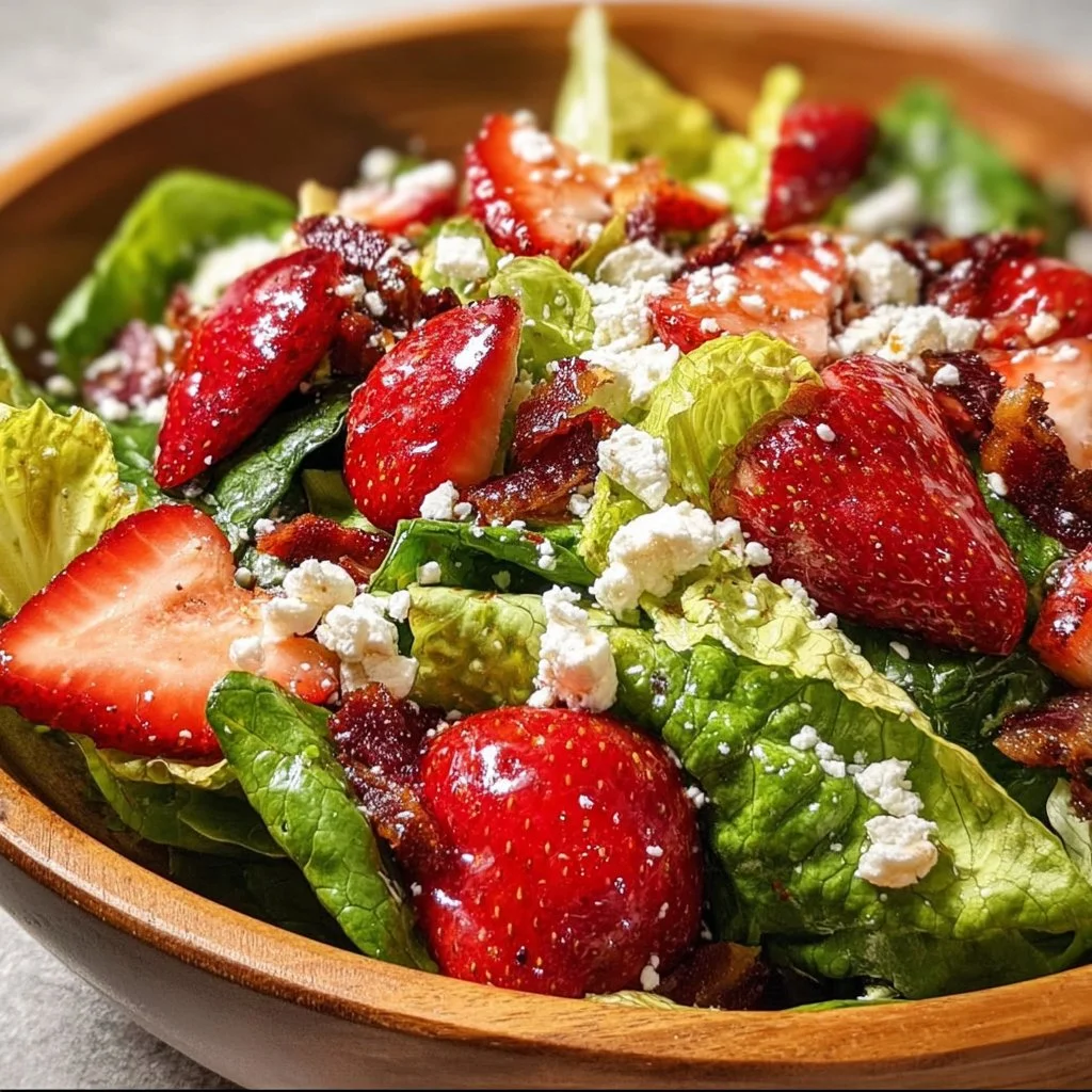 Crunchy Strawberry Salad 26 Crunchy Strawberry Romaine Feta Salad