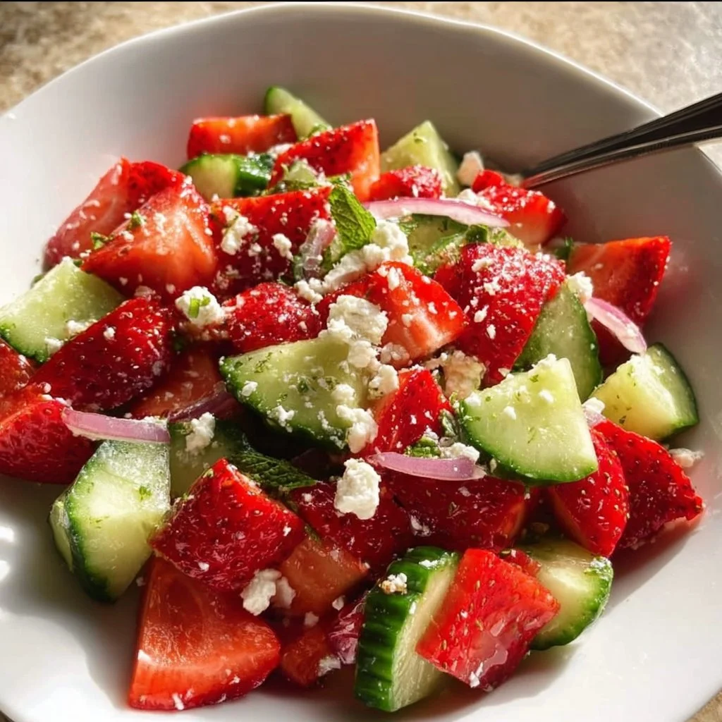 Cucumber Strawberry Feta Salad 20 Refreshing Cucumber Strawberry Feta Salad