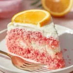 Delicious slice of Decadent Hawaiian Guava Cake with tropical fruit toppings