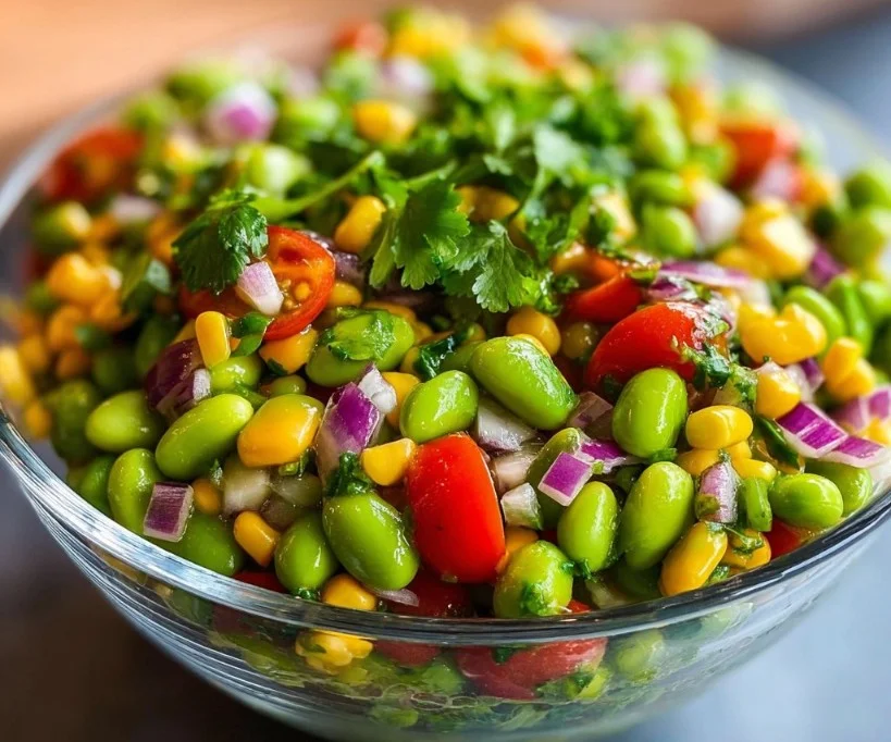 Edamame Salad 27 Edamame Salad with Cilantro Lime Dressing