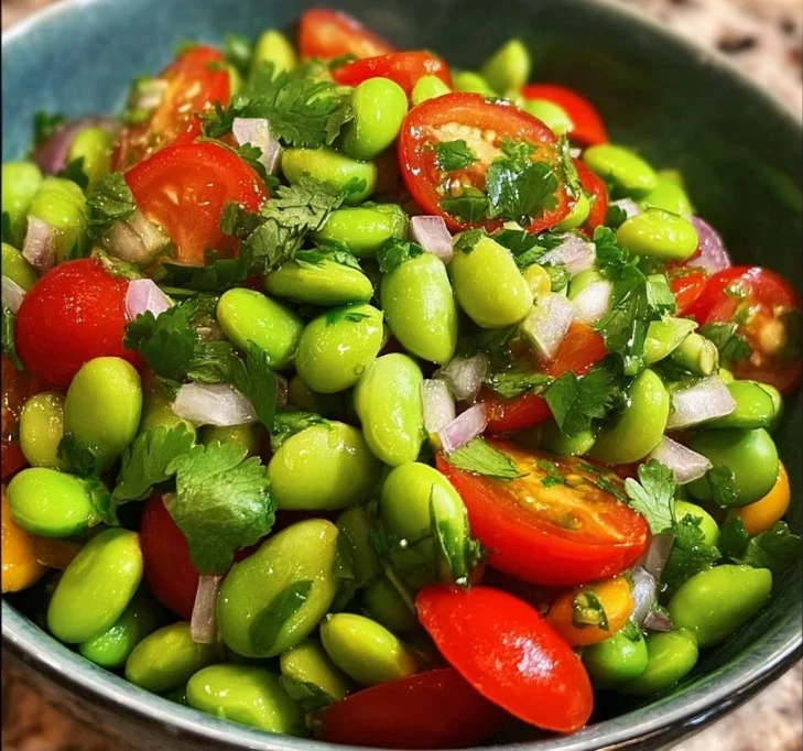 Edamame Salad 28 Edamame Salad with Cilantro Lime Dressing