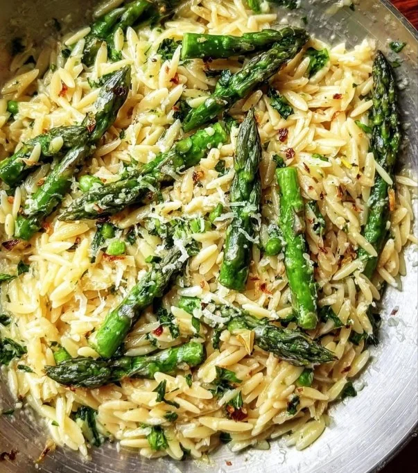Garlic Butter Orzo with Asparagus 28 Garlic Butter Orzo with Asparagus