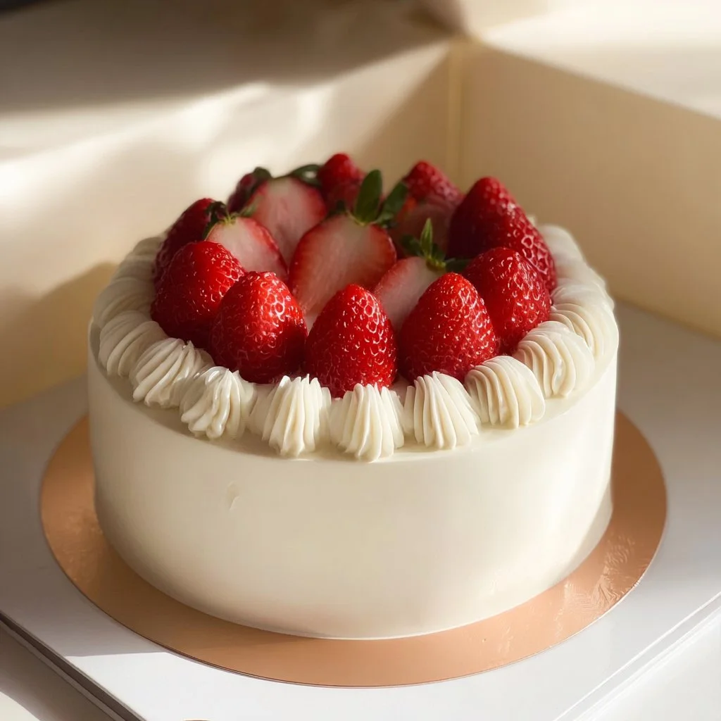 Genoise Shortcake with Fresh Strawberries 32 Genoise Shortcake with Fresh Strawberries and Vanilla Swiss Buttercream