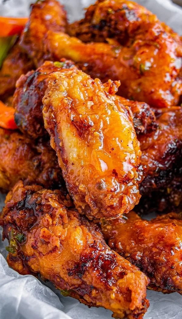 Hot Honey Peach Wings 18 Hot Honey Peach Wings