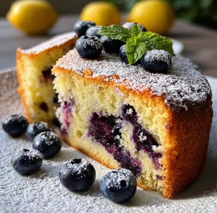 Lemon Blueberry Cake 26 One Bowl Fluffy Lemon Blueberry Cake