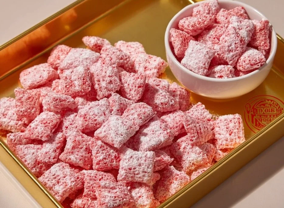 No-Bake Strawberry Shortcake Puppy Chow 18 No-Bake Strawberry Shortcake Puppy Chow