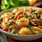 One Pot Gnocchi Chicken Pot Pie served in a bowl
