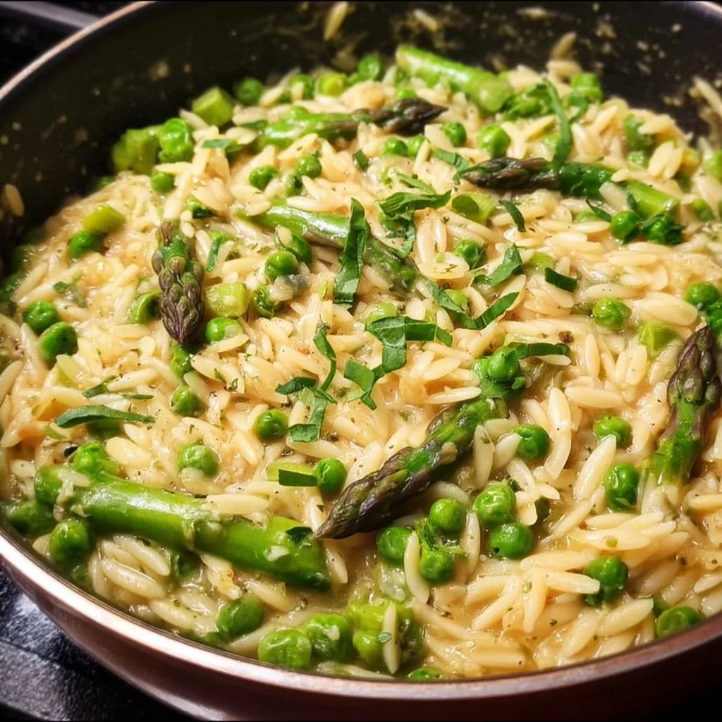 One Pot Orzo with Asparagus 25 One Pot Orzo with Asparagus and Peas