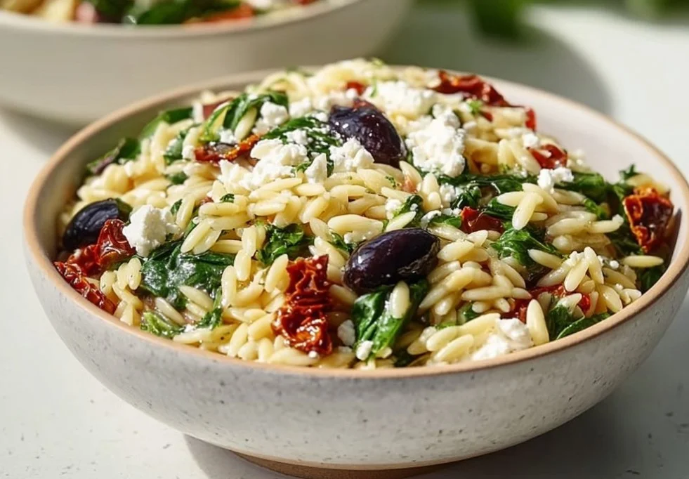 Orzo Pasta Salad 22 Perfect Orzo Pasta Salad with Feta and Sun Dried Tomatoes