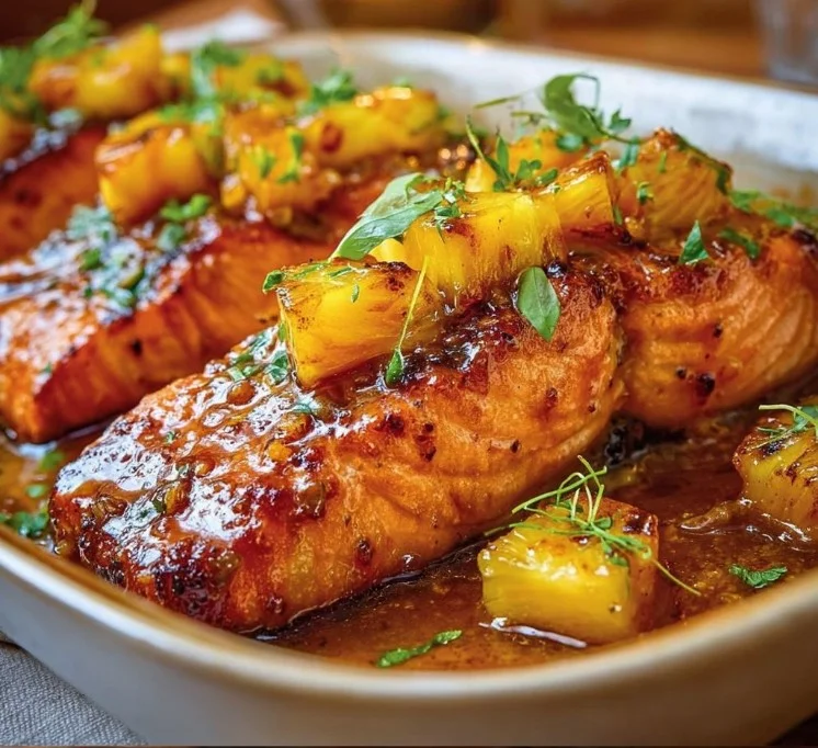 Pineapple Glazed Salmon 20 Pineapple Glazed Salmon