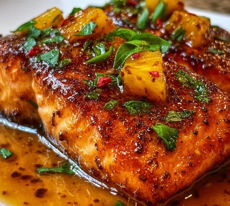 Pineapple Glazed Salmon 21 Pineapple Glazed Salmon