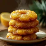 Delicious Pineapple Upside Down Sugar Cookies on a plate