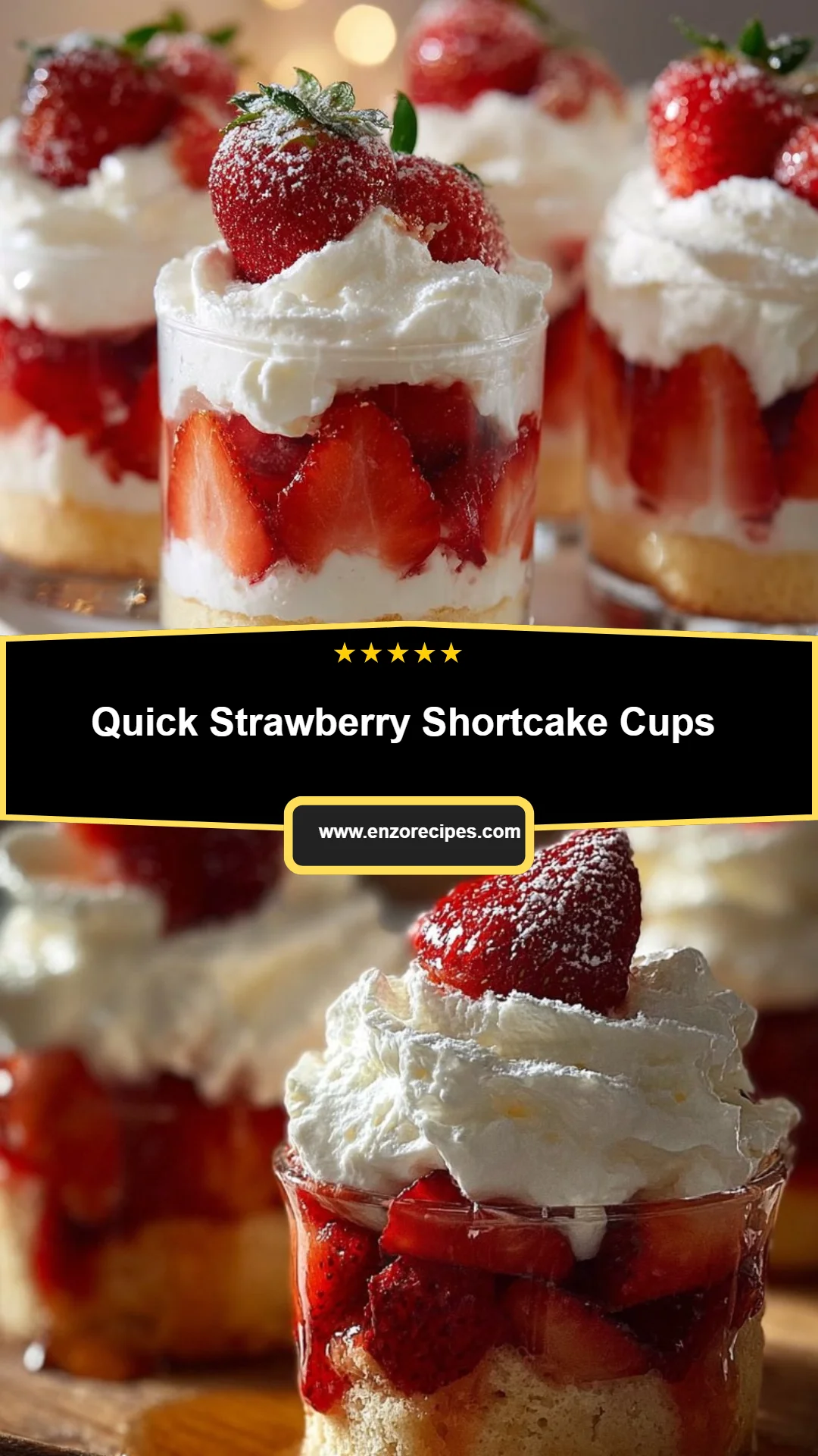 Quick Strawberry Shortcake Cups 8 Quick Strawberry Shortcake Cups