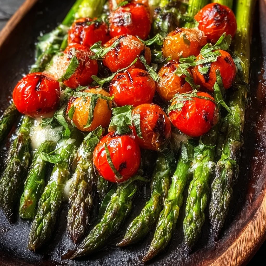 Roasted Asparagus 20 Roasted Asparagus with Parmesan and Tomatoes