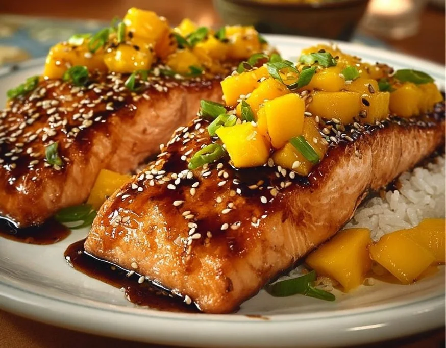 Salmon with Mango Salsa 24 Sweet and Savory Salmon with Mango Salsa