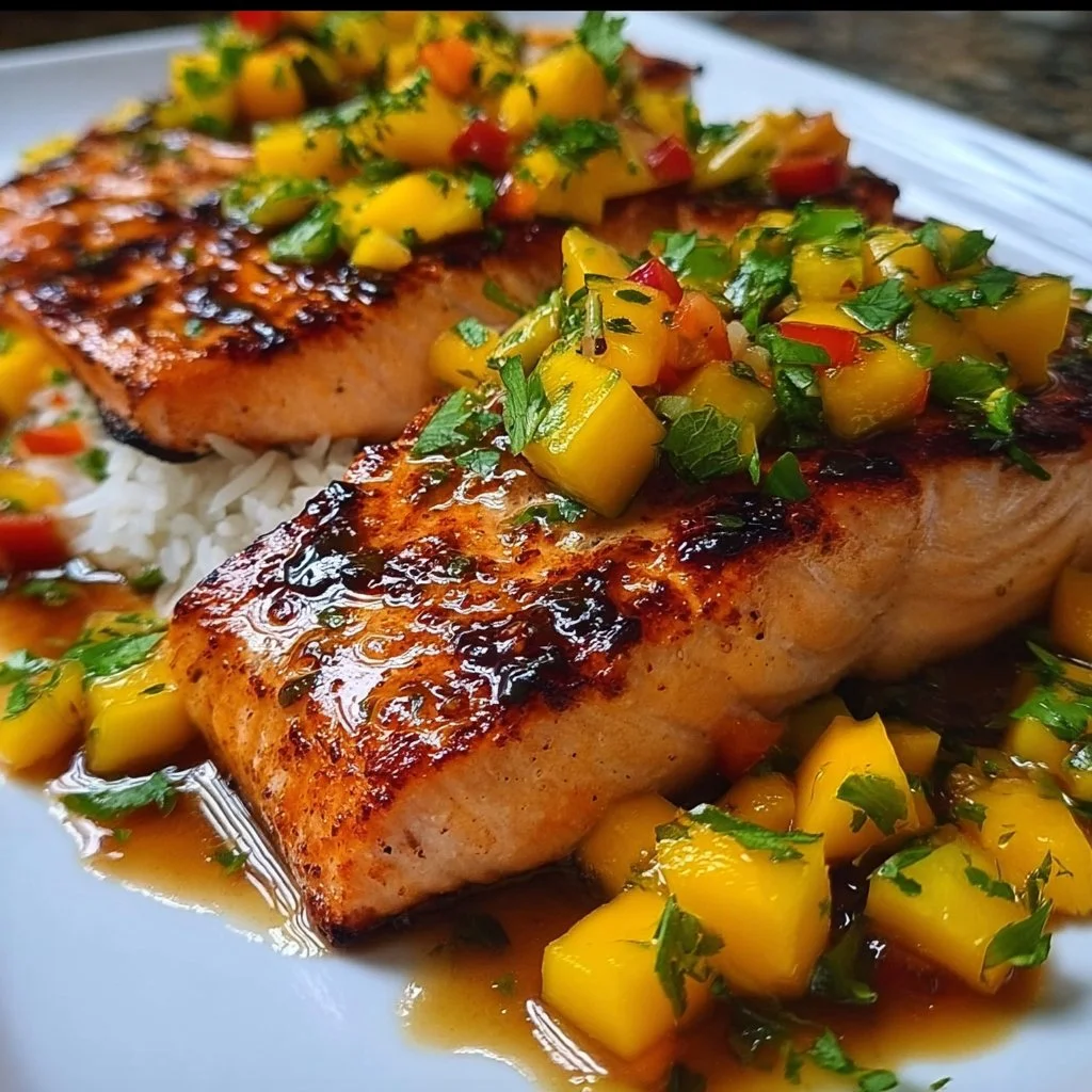 Salmon with Mango Salsa 25 Sweet and Savory Salmon with Mango Salsa
