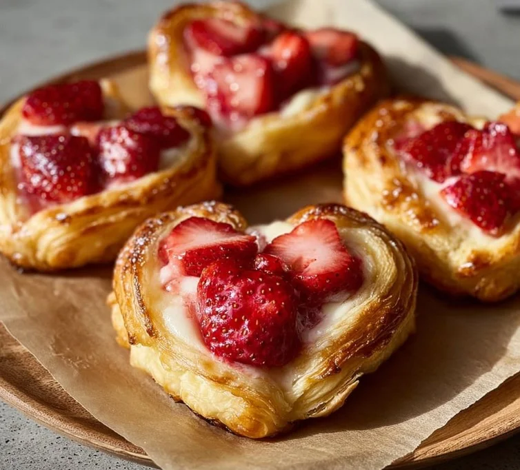 Strawberry Cream Cheese Heart Danishes 23 Strawberry Cream Cheese Heart Danishes