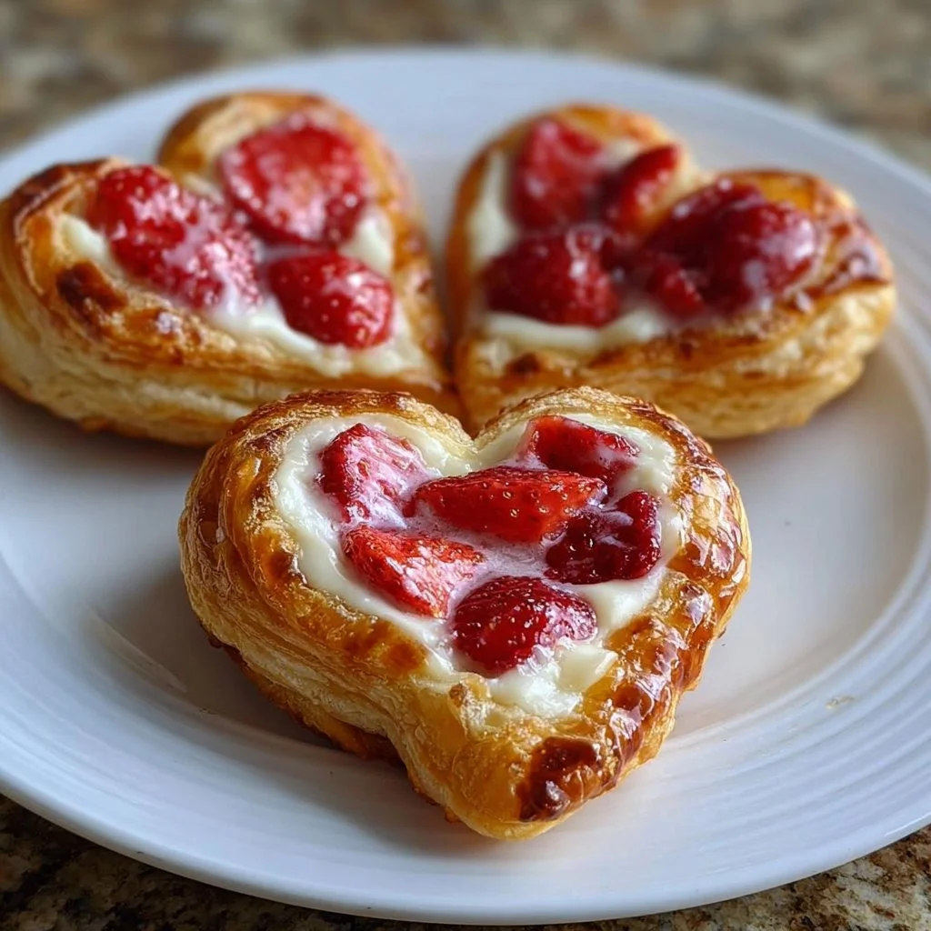 Strawberry Cream Cheese Heart Danishes 24 Strawberry Cream Cheese Heart Danishes