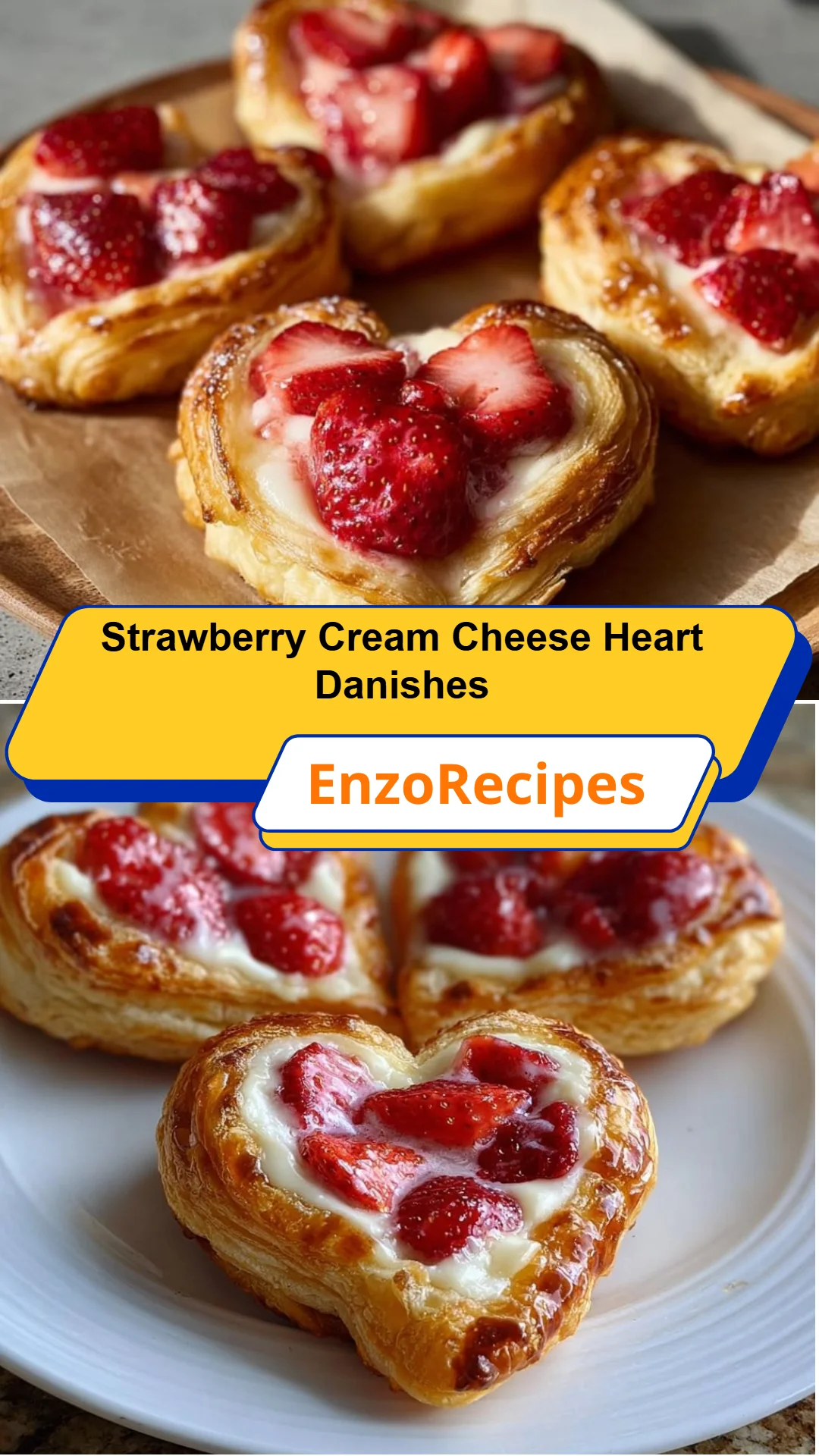 Strawberry Cream Cheese Heart Danishes 25 Strawberry Cream Cheese Heart Danishes
