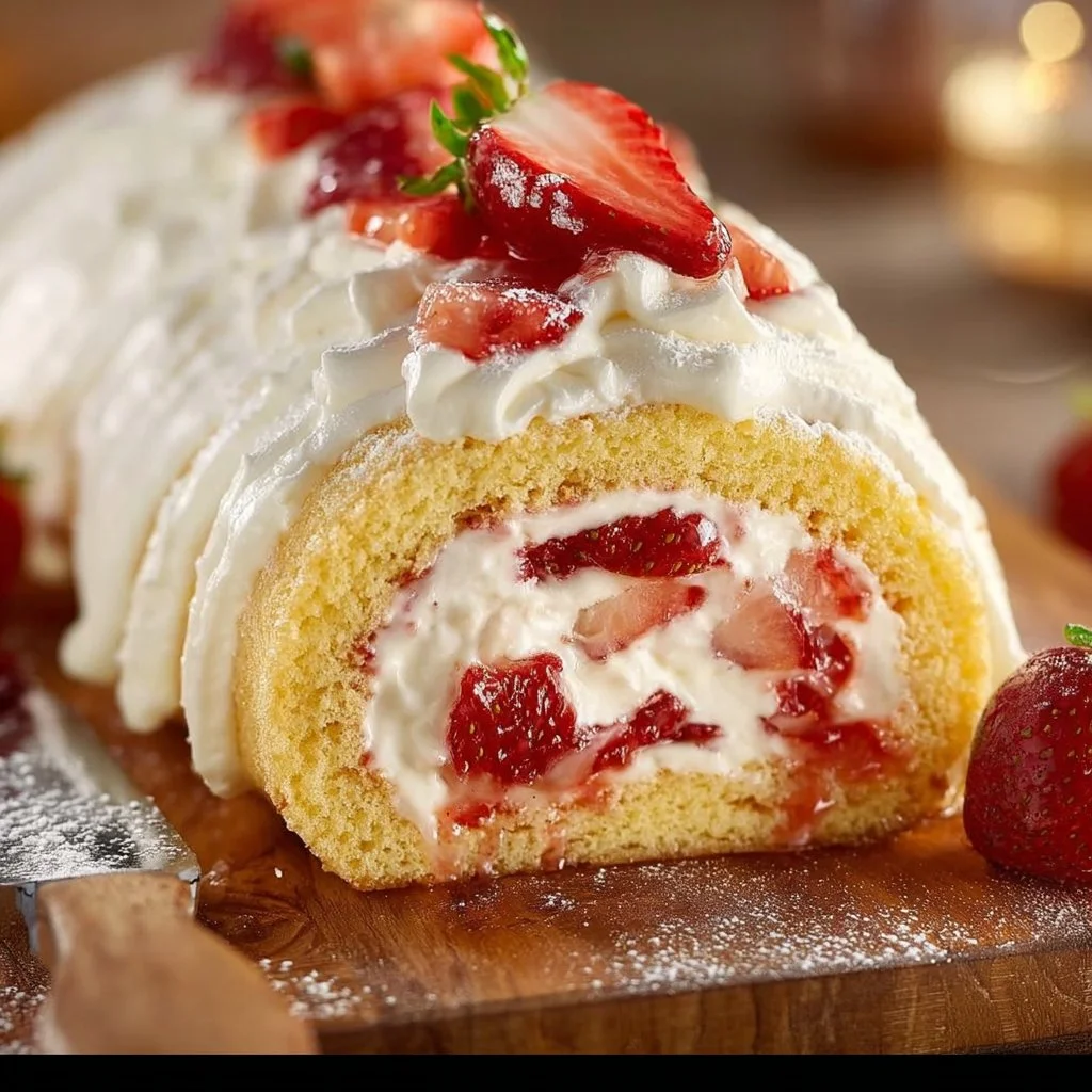 Strawberry Shortcake Cake Roll 7 Strawberry Shortcake Cake Roll
