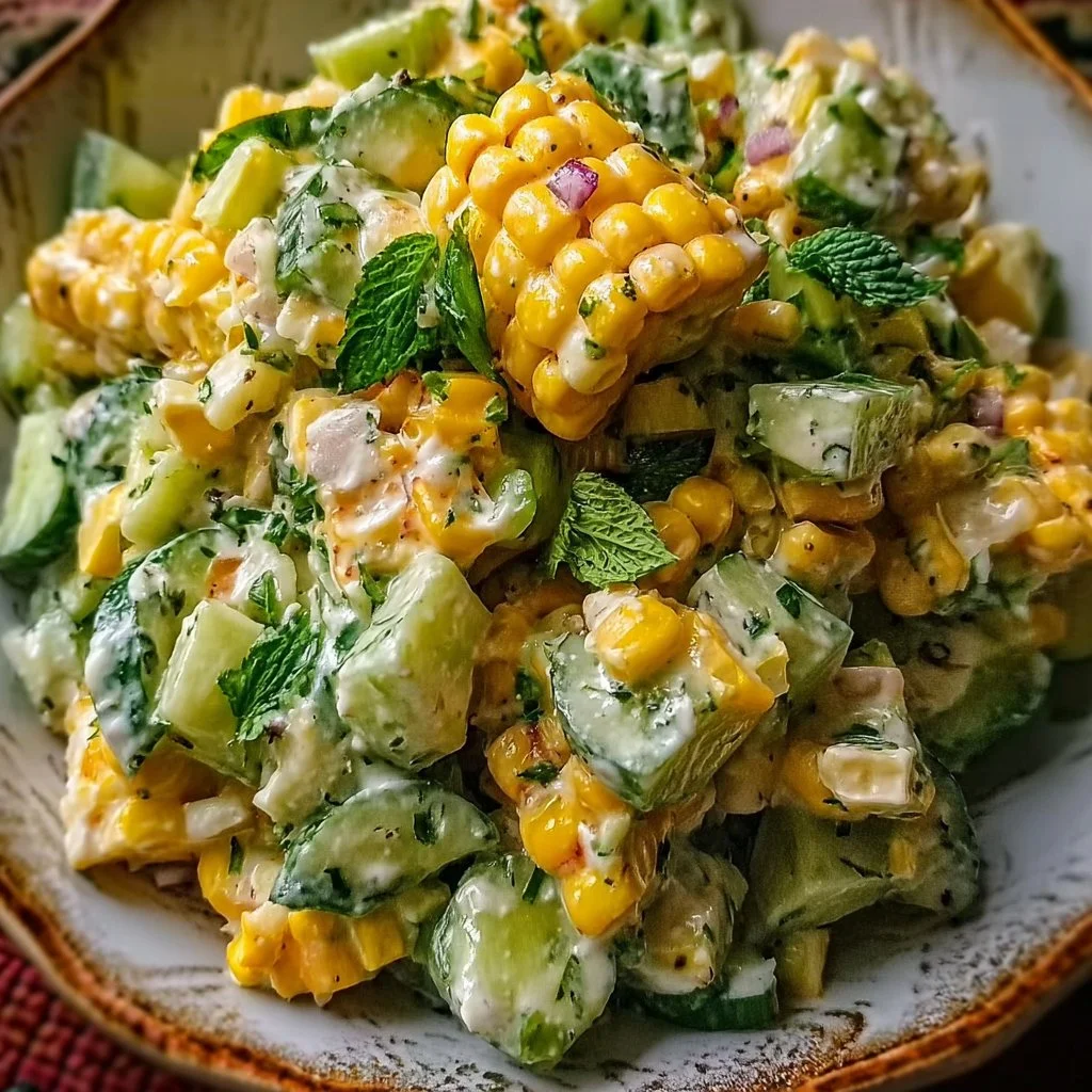 Street Corn Creamy Cucumber Salad 25 Street Corn Creamy Cucumber Salad - Fresh Christmas Salad Twist