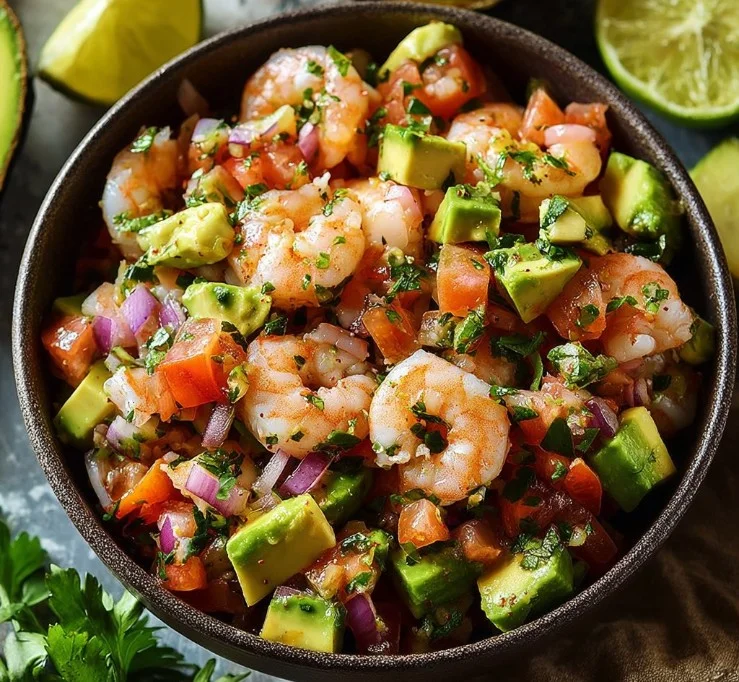 Avocado Salsa Shrimp Salad
