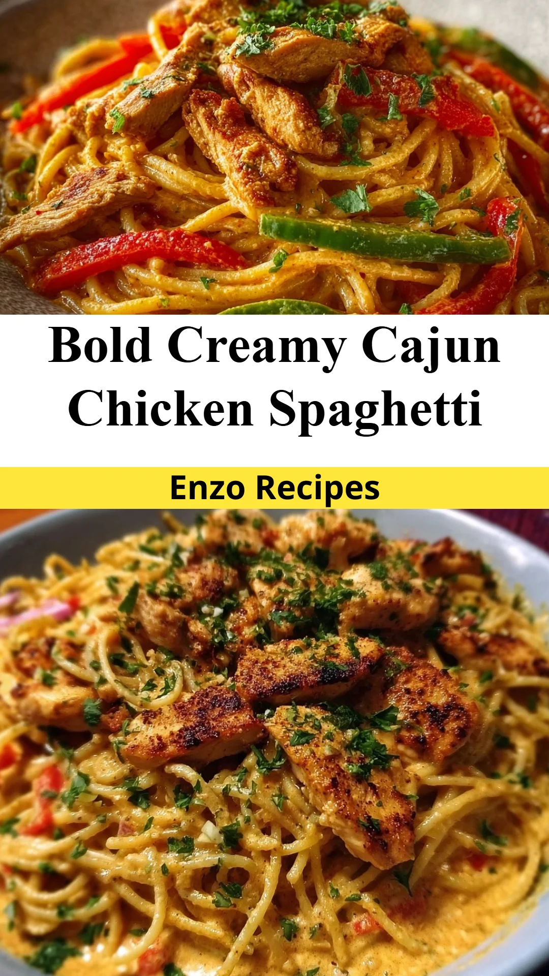 Bold Creamy Cajun Chicken Spaghetti