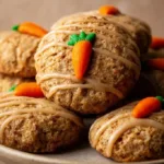 Delicious Brown Butter Carrot Cake Cookies with cream cheese frosting