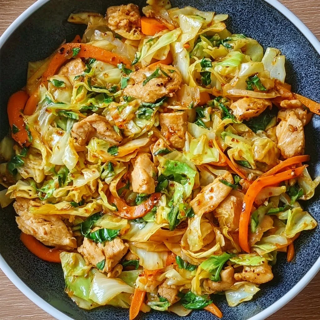 Cabbage Stir Fry with Chicken