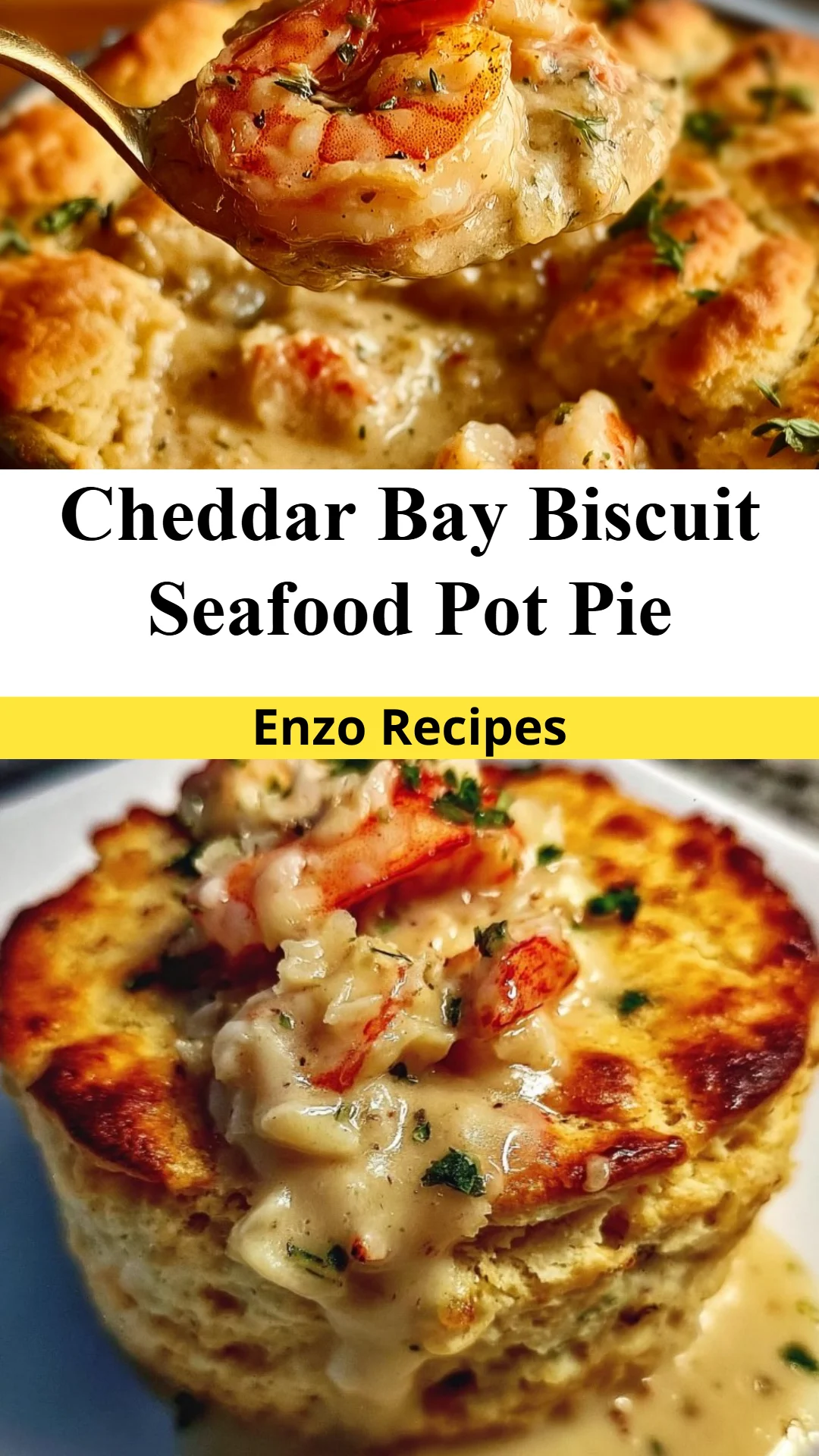 Cheddar Bay Biscuit Seafood Pot Pie