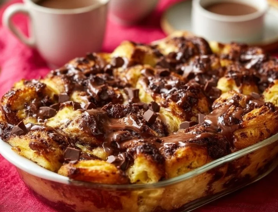 Chocolate Croissant Breakfast Bake 19 Chocolate Croissant Breakfast Bake