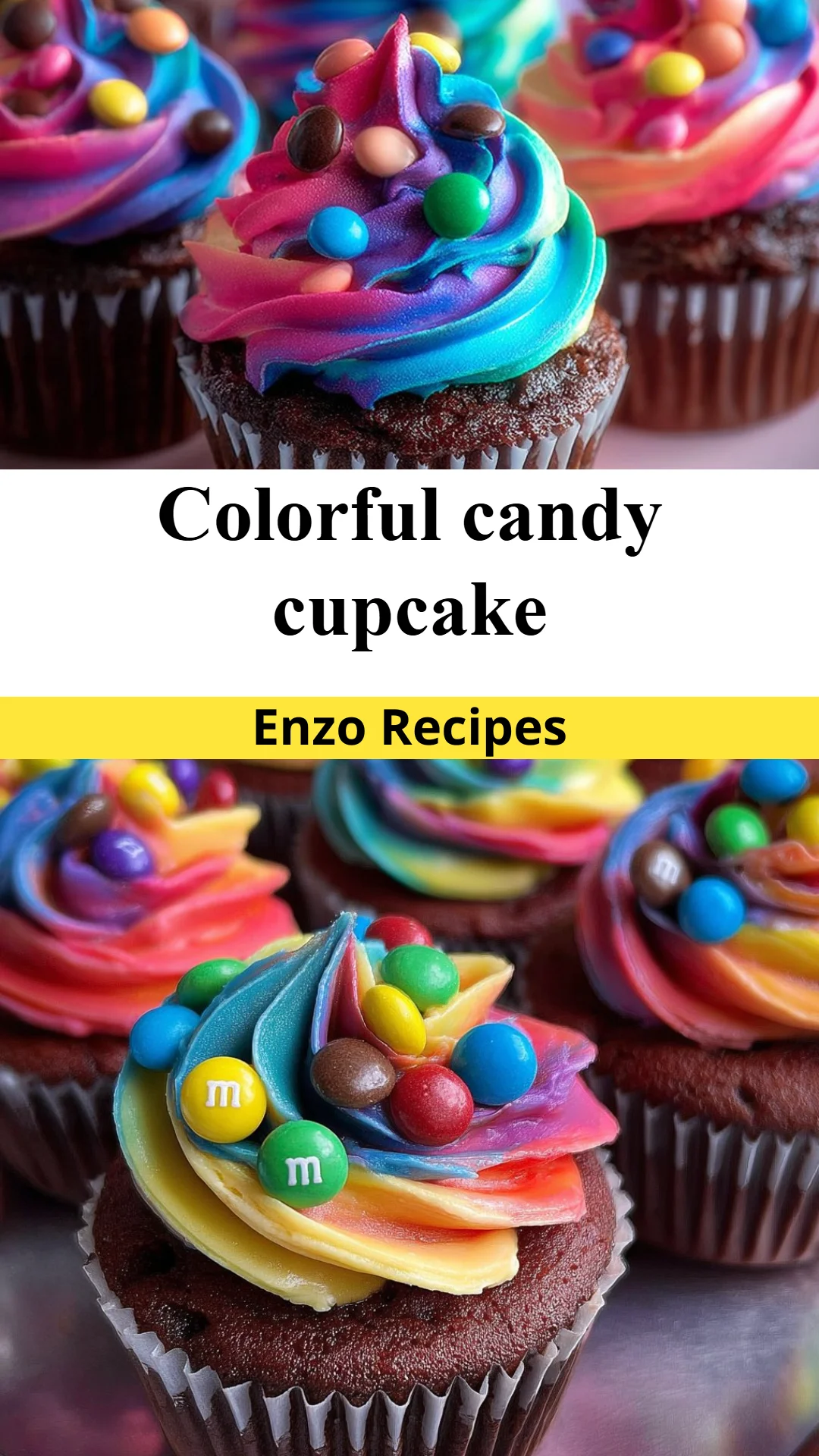 Colorful candy cupcake 8 Colorful candy cupcake