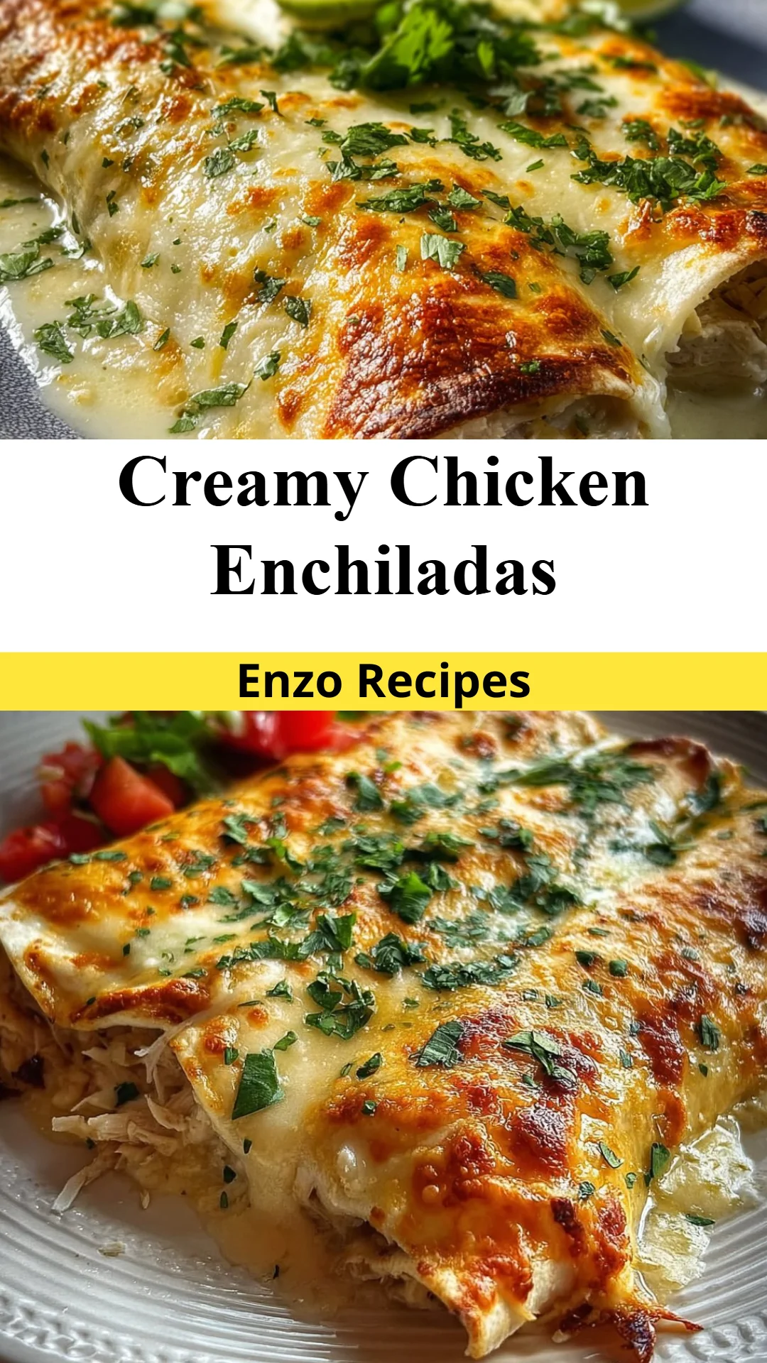 Creamy Chicken Enchiladas