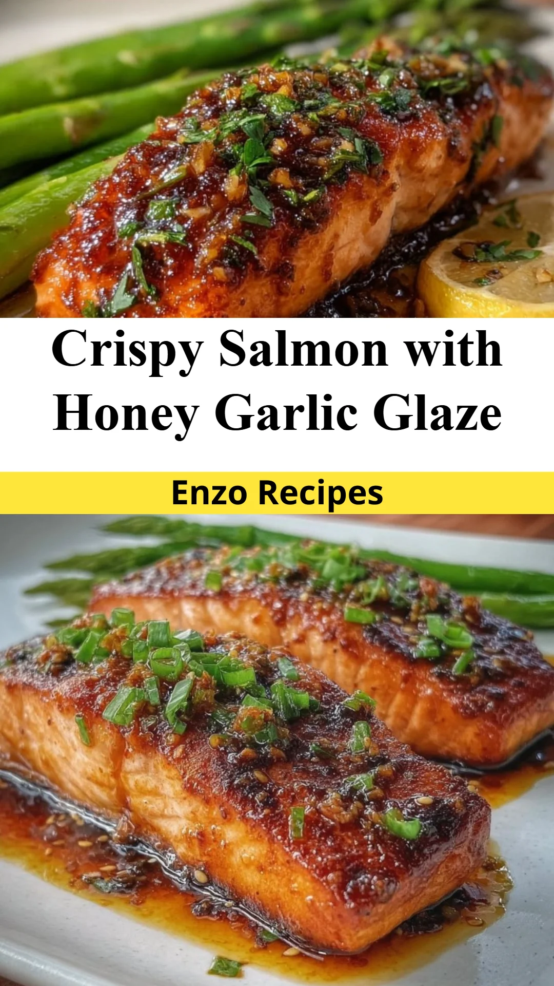 Crispy Salmon with Honey Garlic Glaze