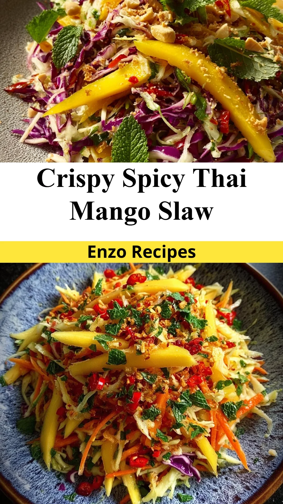 Crispy Spicy Thai Mango Slaw