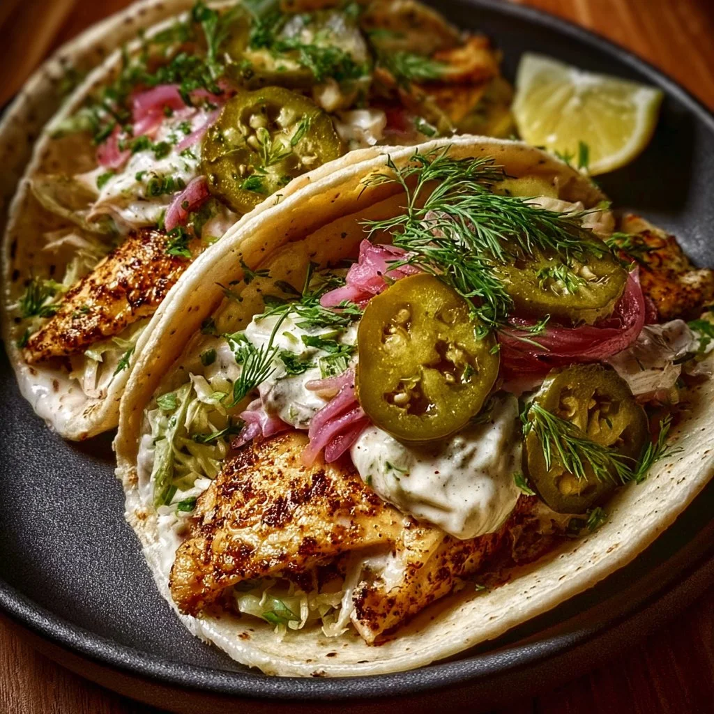 Dill Pickle Ranch Smash Chicken Tacos