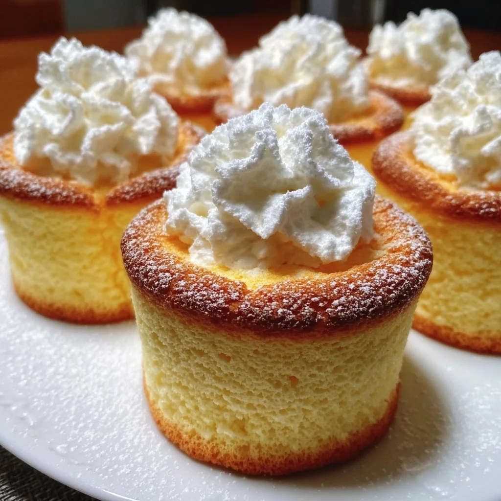 Fluffy Japanese Cotton Cheesecake Cupcakes